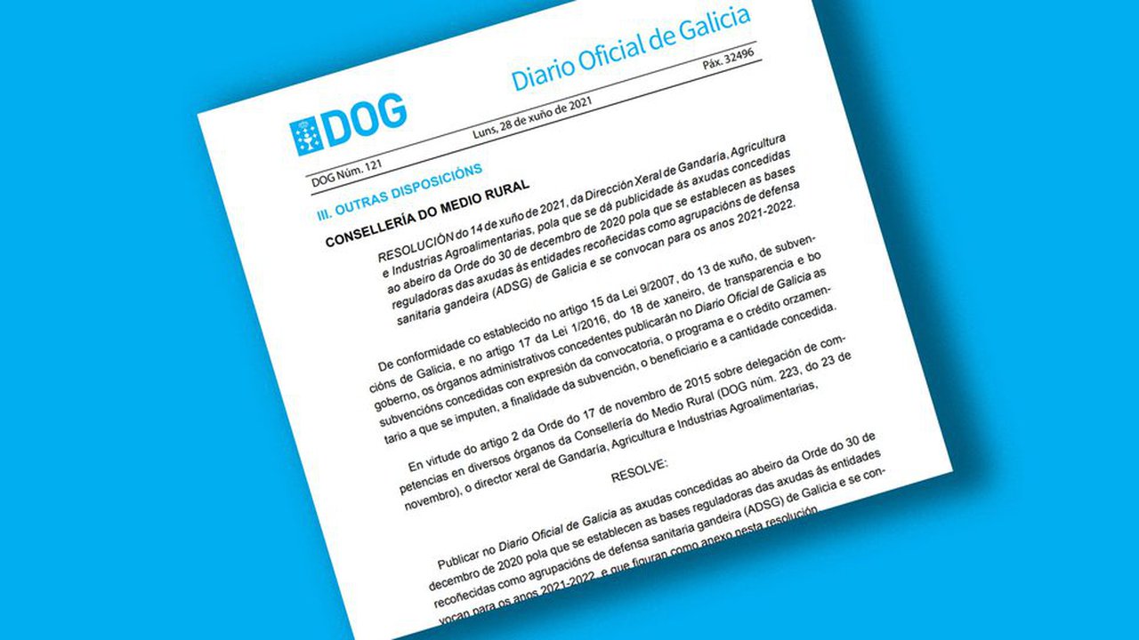 A Xunta aproba 2,15 millóns de euros para axudas a 66 asociacións en defensa sanitaria gandeiras