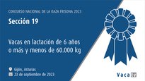 Vacas en lactación de 6 años o más y menos de 60.000 kg